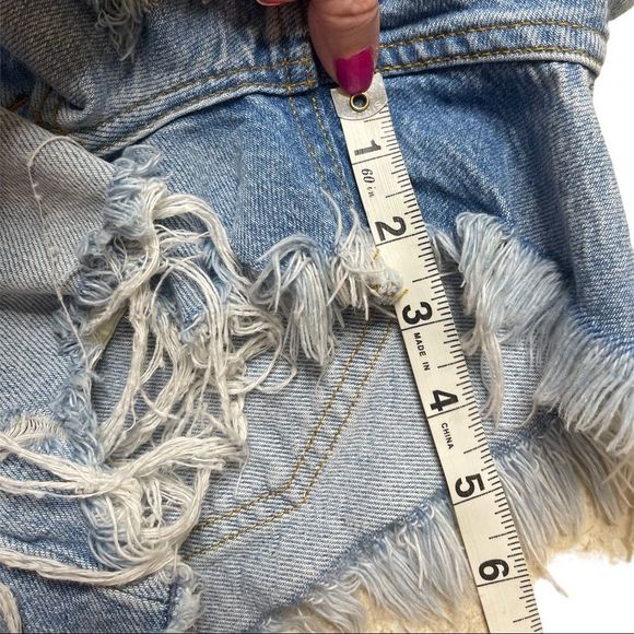 Zara sz 2 high waist denim shorts - Picture 7 of 16